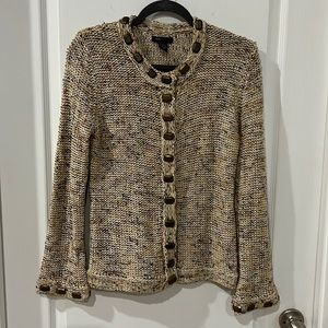 Multi color loose knit cardigan